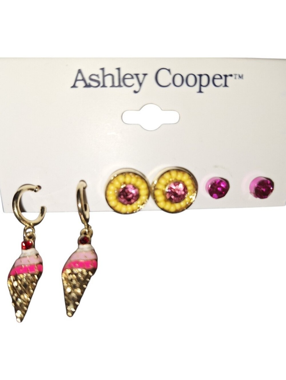 🇺🇸3/$15🇺🇲 Ashley Cooper Yellow and Pink Beaded Stud Earring Set